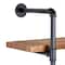 Honey Can Do Black 2-Tier Industrial Wall Shelf